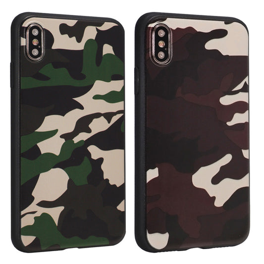 Накладка Чехлы Camouflage TPU Case iPhone Xs MAX — Brown