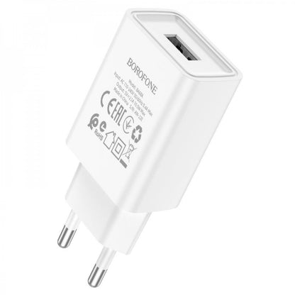 Home Charger 2.1A 1U USB C Cable (1m) Borofone BA68A — Black