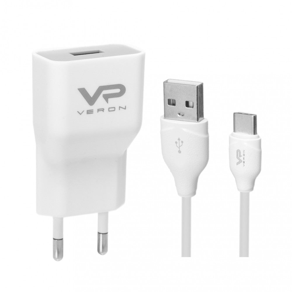 Home Charger 2.0A QC2.0 USB C Cable (1m) Veron AD-19C