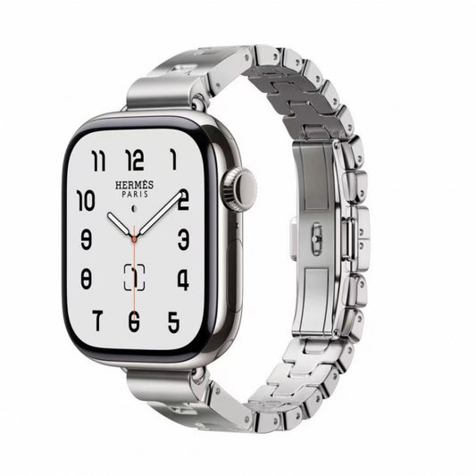 Ремінець H-hermes metal Apple Watch 42 mm 44 mm 45 mm 49 mm — Rose Gold