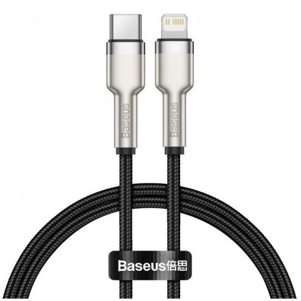 Кабель USB C to Lightning 20W (0.25m) Baseus (CATLJK-01) Cafule Series Metal — CATLJK-01 Black