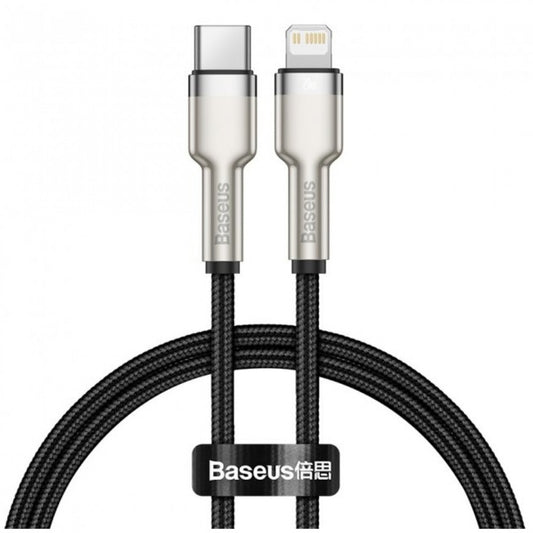 Кабель USB C to Lightning 20W (0.25m) Baseus (CATLJK-01) Cafule Series Metal — CATLJK-01 Black