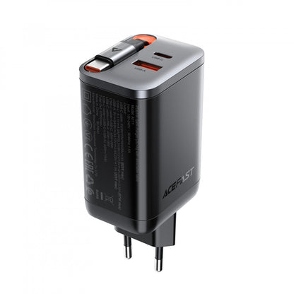 Зарядное устройство для Acefast A111, 67 Вт, 2PD, QC3.0, кабель USB-C – USB-C (0.65 м)