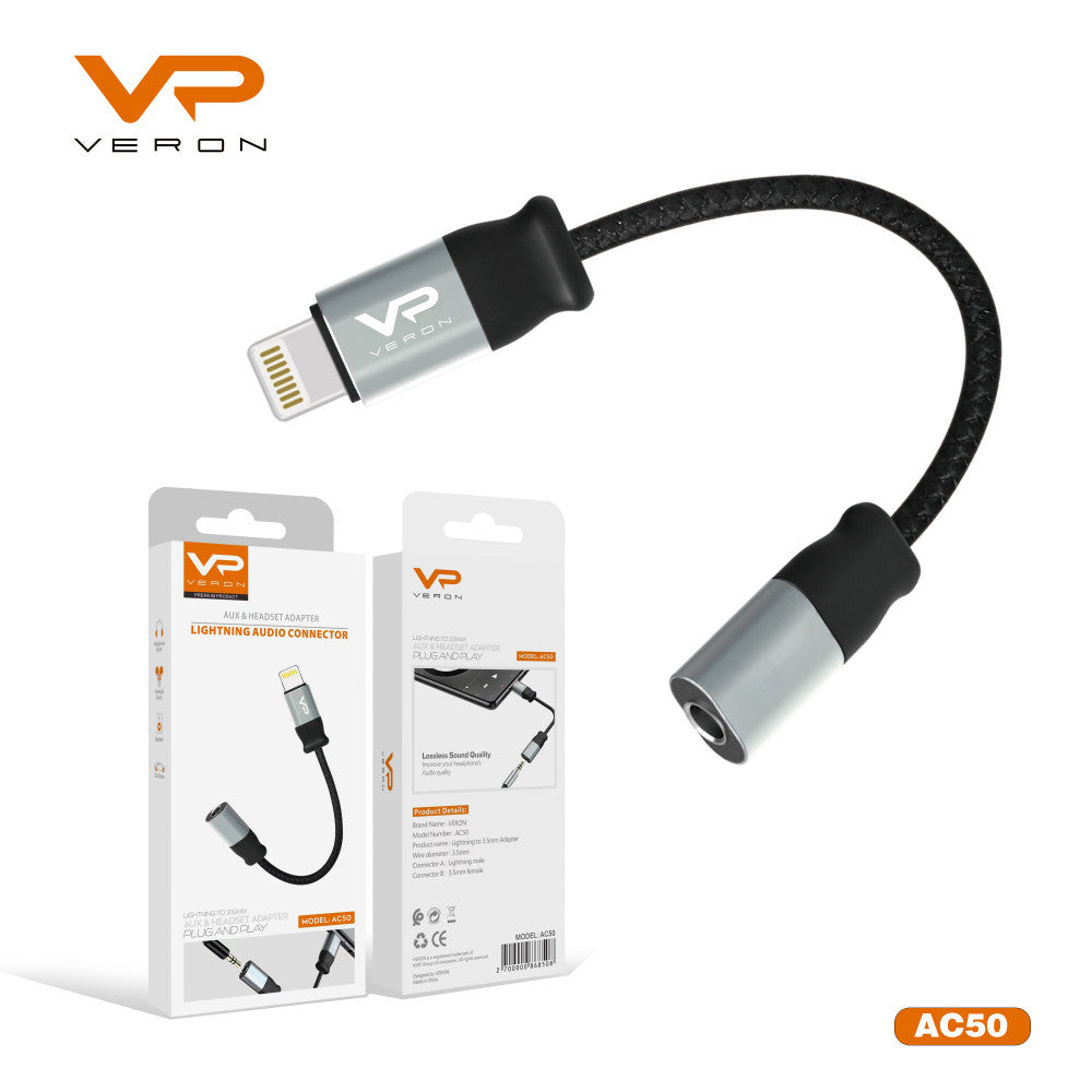 Adapter Lightning To 3.5mm Veron VR-AC50