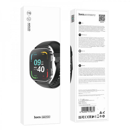 Smart Sports Watch (Call Version) — Hoco Y19 — Black