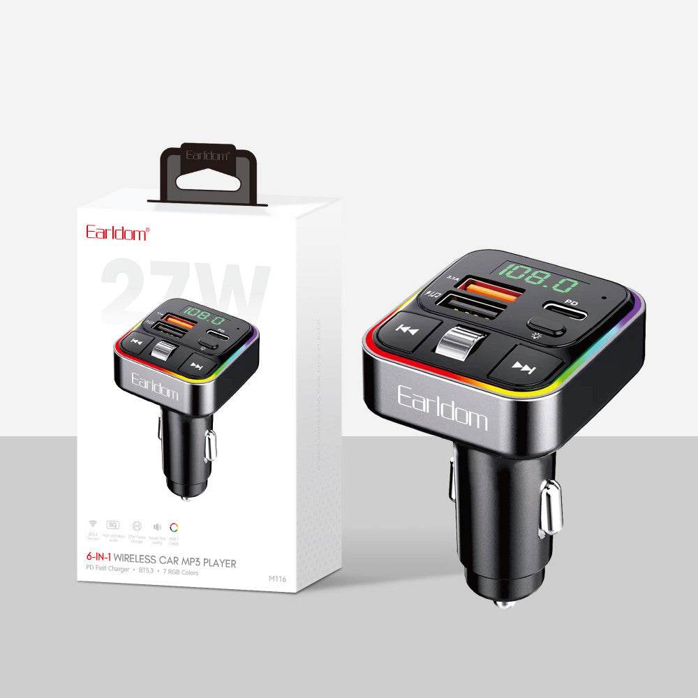 Fm Modulator MP3 | Car Charger | 3.0A | 2U | 1C — Earldom ET-M116