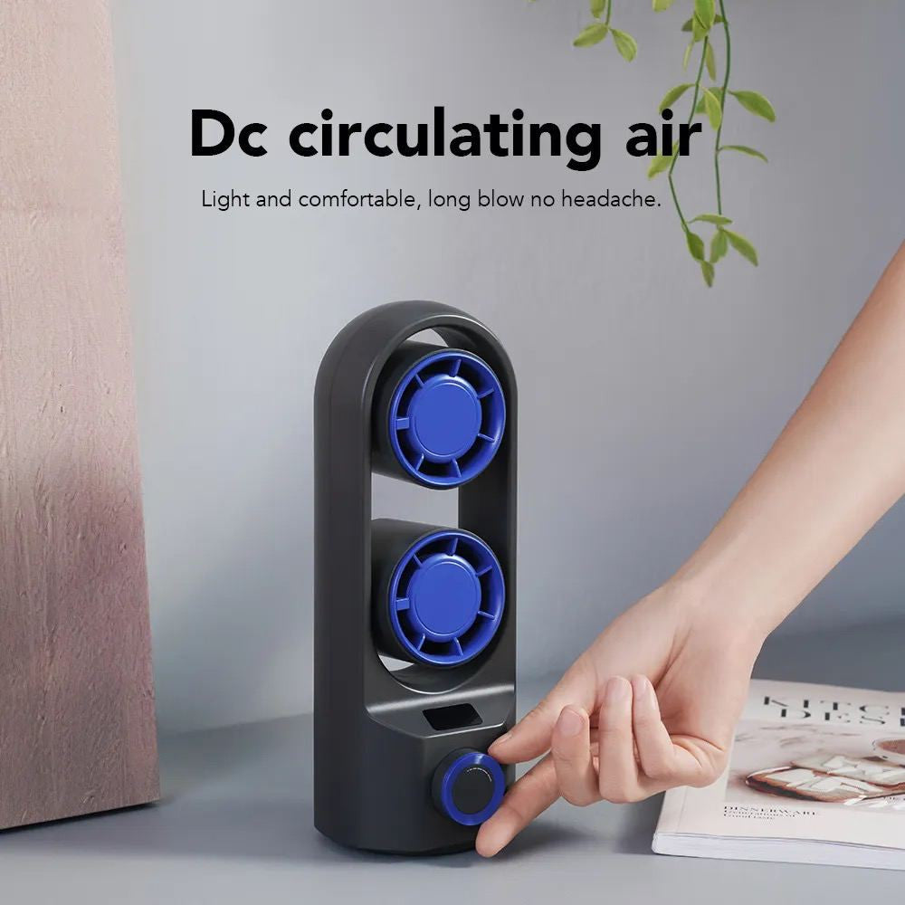 Портативный мини вентилятор WT-F84 Black - 4000 mAh