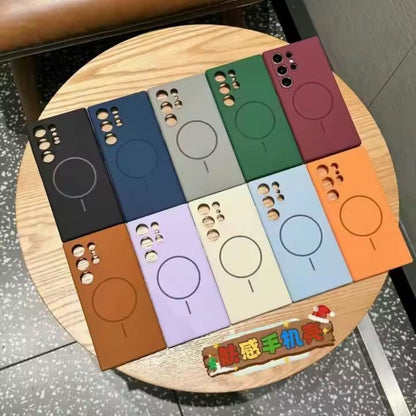 Накладка Чехлы Original Silicone Case with MagSafe — Samsung S23 Ultra — Black