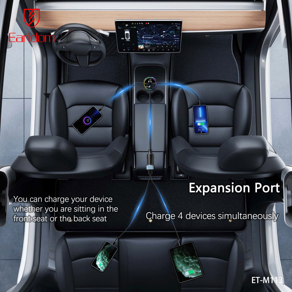 Fm Modulator MP3 | Car Charger | 3.0A | 2U | 1C — Earldom ET-M113