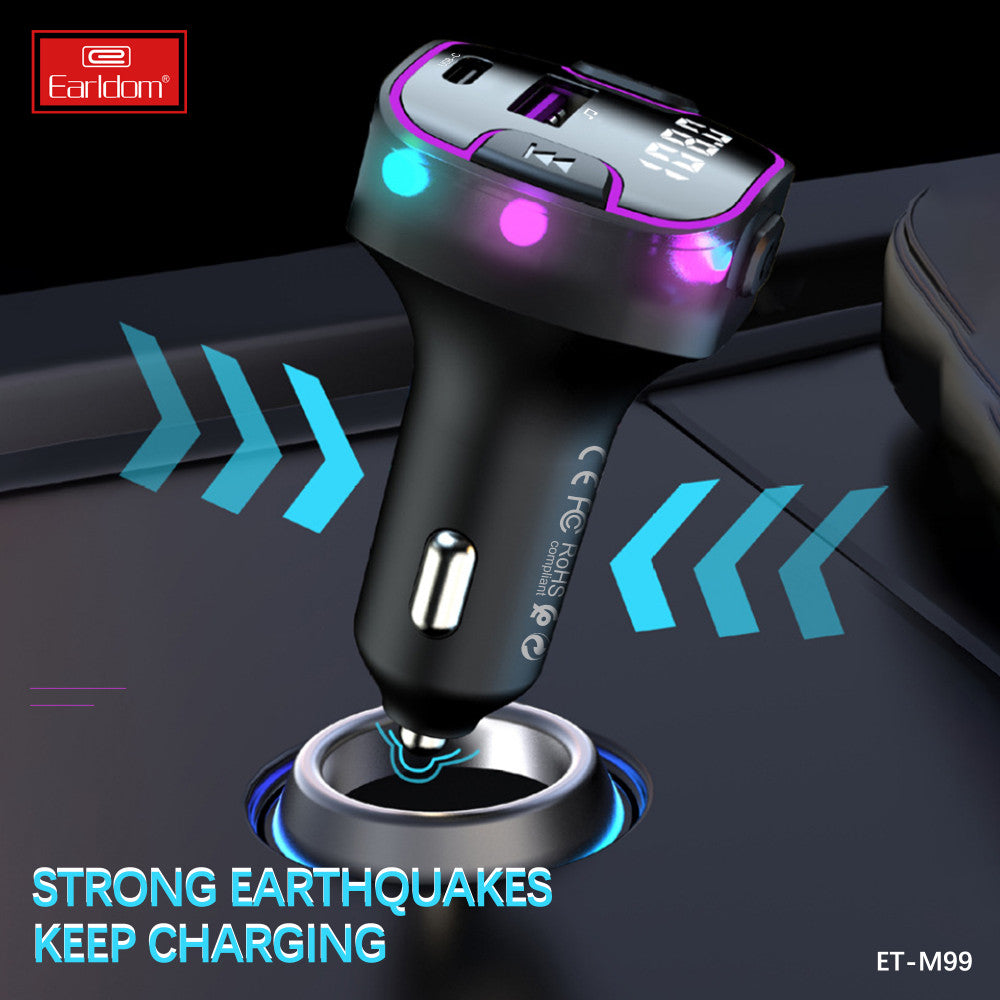 Fm Modulator MP3 Car Charger 3.0A 1U 1C Earldom ET-M99