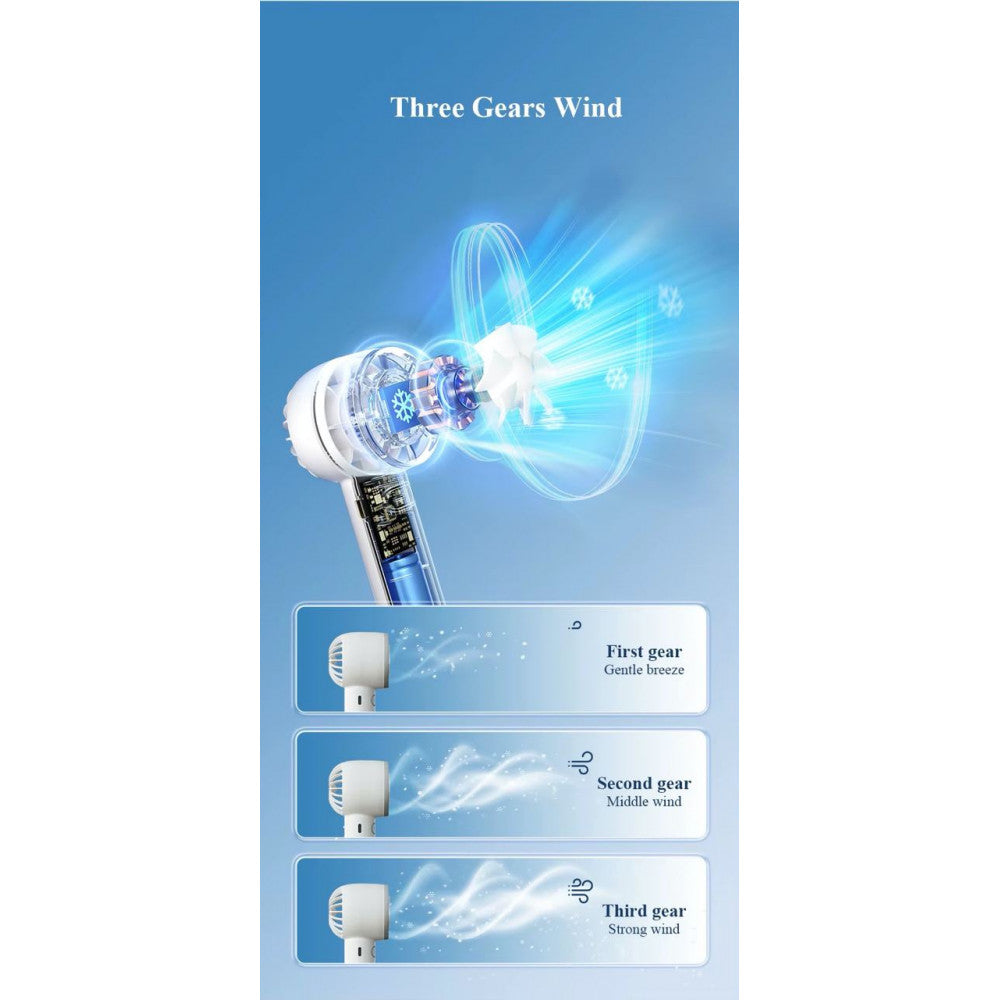 Портативный мини вентилятор L-01 -2000 mAh — Blue