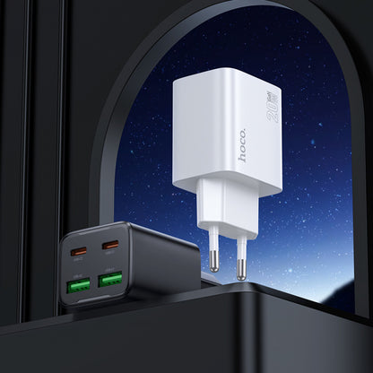 Home Charger | 20W | 2PD | 2U - Hoco N55 - Black