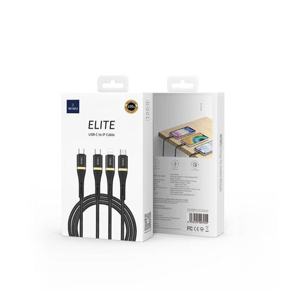 Wiwu Wi-C024 Elite Series 3in1 Type-C to Lightning – Type-C – Micro USB Ultra Fast Charging Cable 100W 1.2M