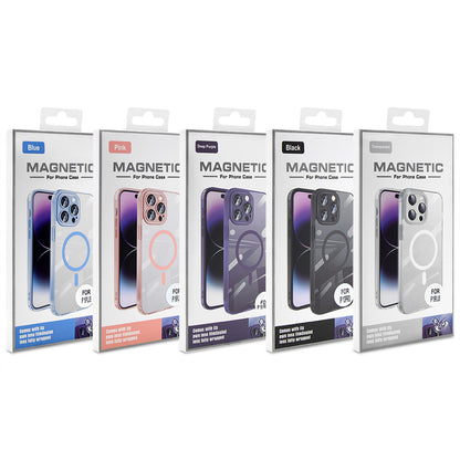 Clear Magnetic TPU+PC Case iPhone 15 — Black