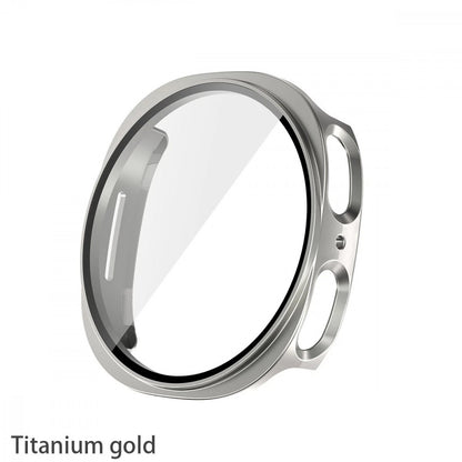 Чехол с защитным стеклом PC Glass Watch 8 44 mm — Grey&Gold