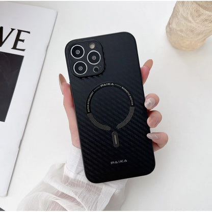 Накладка Чехлы Carbon case with magsafe iPhone 14 Pro — Black
