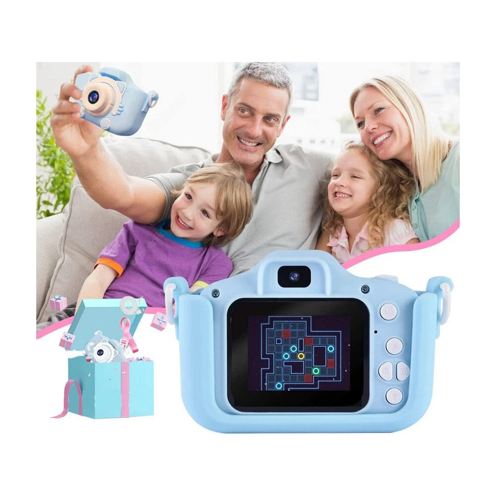 Детский фотоаппарат Дети’s Fun Camera X15, видеозапись, игры, силиконовый чехол Розовая радуга
