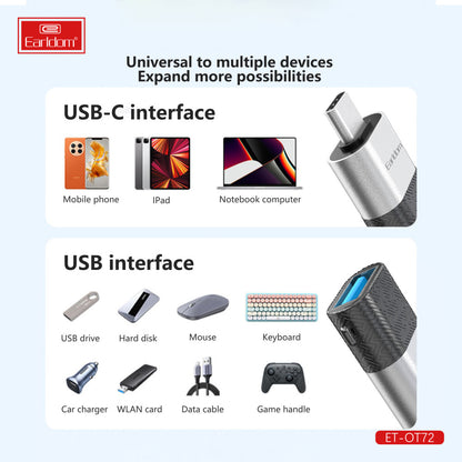 Adapter OTG USB C To USB — Earldom ET-OT72