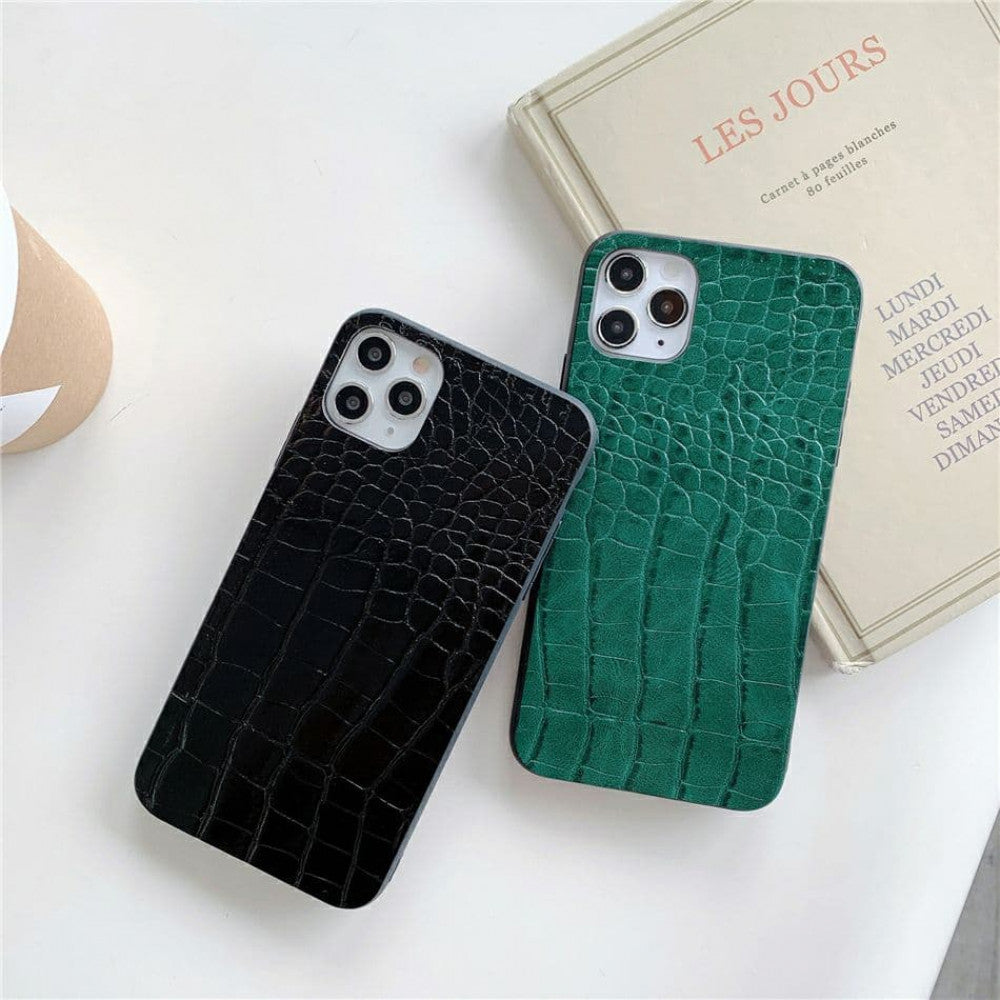 Retro Vintage Crocodile TPU Case  iPhone 12 Pro 6.1" — Green