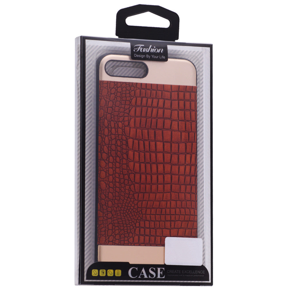 Накладка Чохли Top &amp; Bottom Metal Leather Cover Case iPhone 7 Plus; 8 Plus - Black