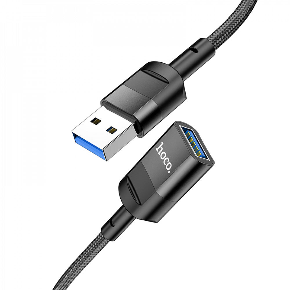 USB male to USB female Data Cable Hoco U107 — Black