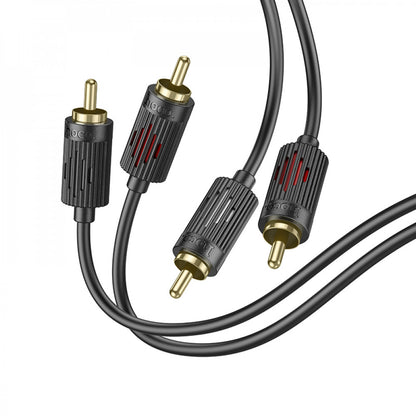 Cable 2 RCA To 2 RCA (1m) Hoco UPA29 — Black