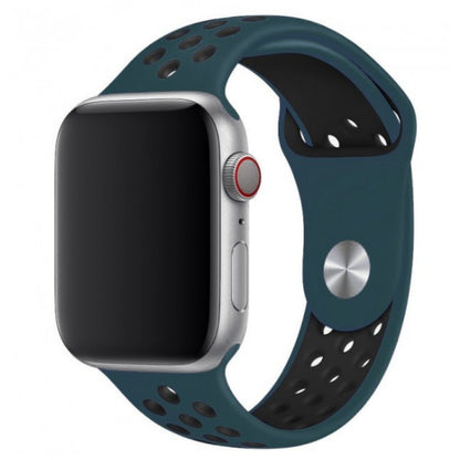 Ремінець Sport Nike Apple Watch 38 mm 40 mm 41 mm — Black & White