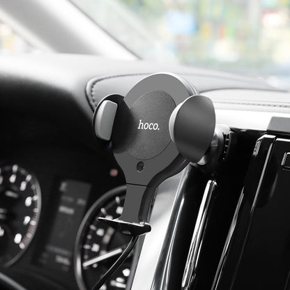 Car Holder Hoco CA60 Aspiring infrared sensor wireless charging — black