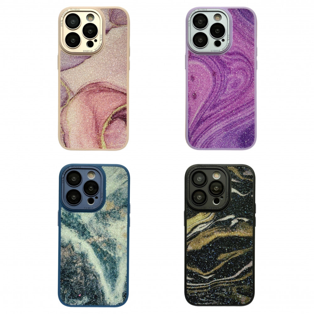 Glitter Marble Case iPhone 13 — Lilac