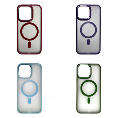 Накладка Чохли Colorful Matte Case with MagSafe iPhone 13 — Bordo