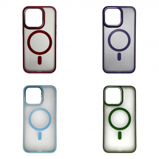 Накладка Чохли Colorful Matte Case with MagSafe iPhone 13 — Bordo