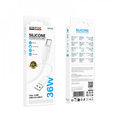 Кабель USB C 3A (1m) Borofone BX123 — White