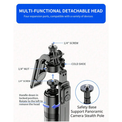 Monopod Tripod | 2.02m | Button Bluetooth | C08