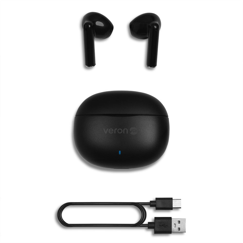 Bluetooth гарнітура TWS Veron - DN28 ANC Denoice — Black