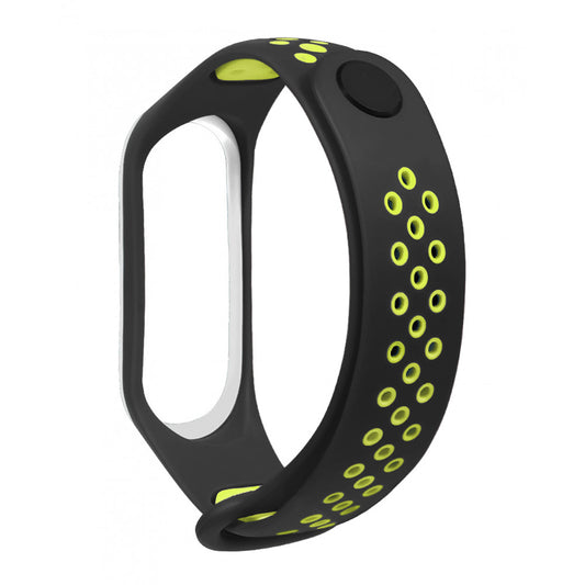 Ремінець Sport Nike Xiaomi Mi Band 3 ; 4 — Black & Yellow