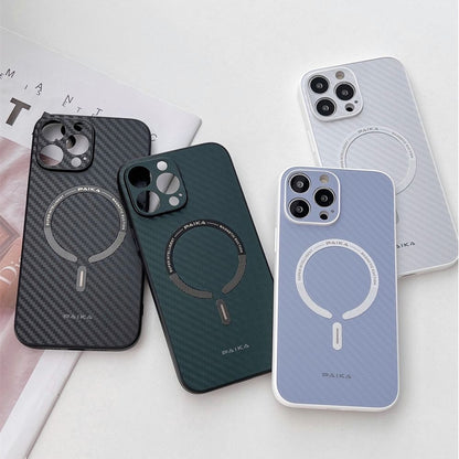 Накладка Чехлы Carbon case with magsafe iPhone 14 Pro — Black