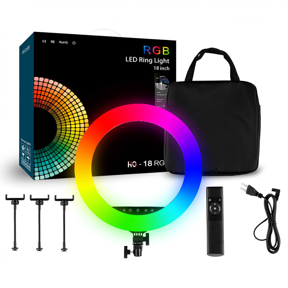 Лампа Кольцевая RGB LED | 46 cm 18" | HQ-18 , 55W