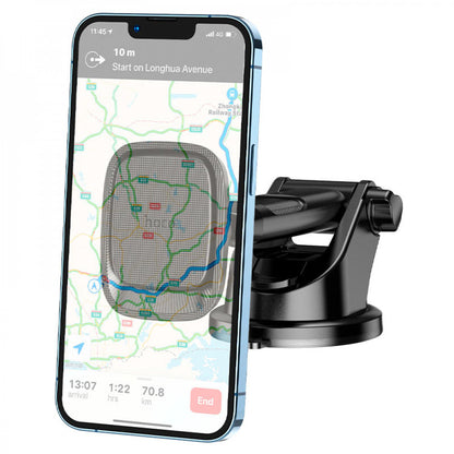 Автотримач магнітний на присосці Hoco CA116 Blue Shark — Metal Gray