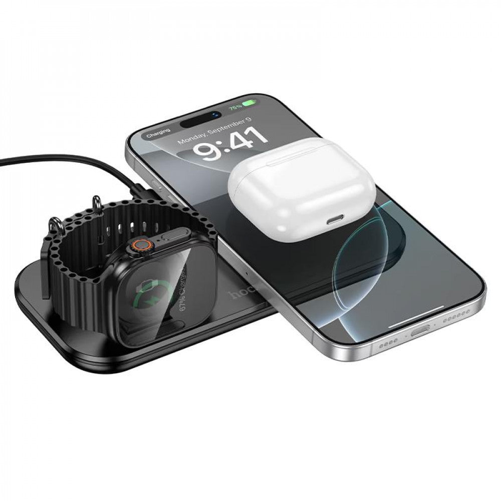 Magnetic Wireless Charger 3 in 1 — Hoco CW65 — White