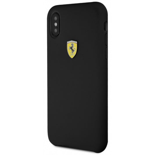 Накладка Чехлы Ferrari Glass Cases on Track Logo — iPhone X ; Xs — Black
