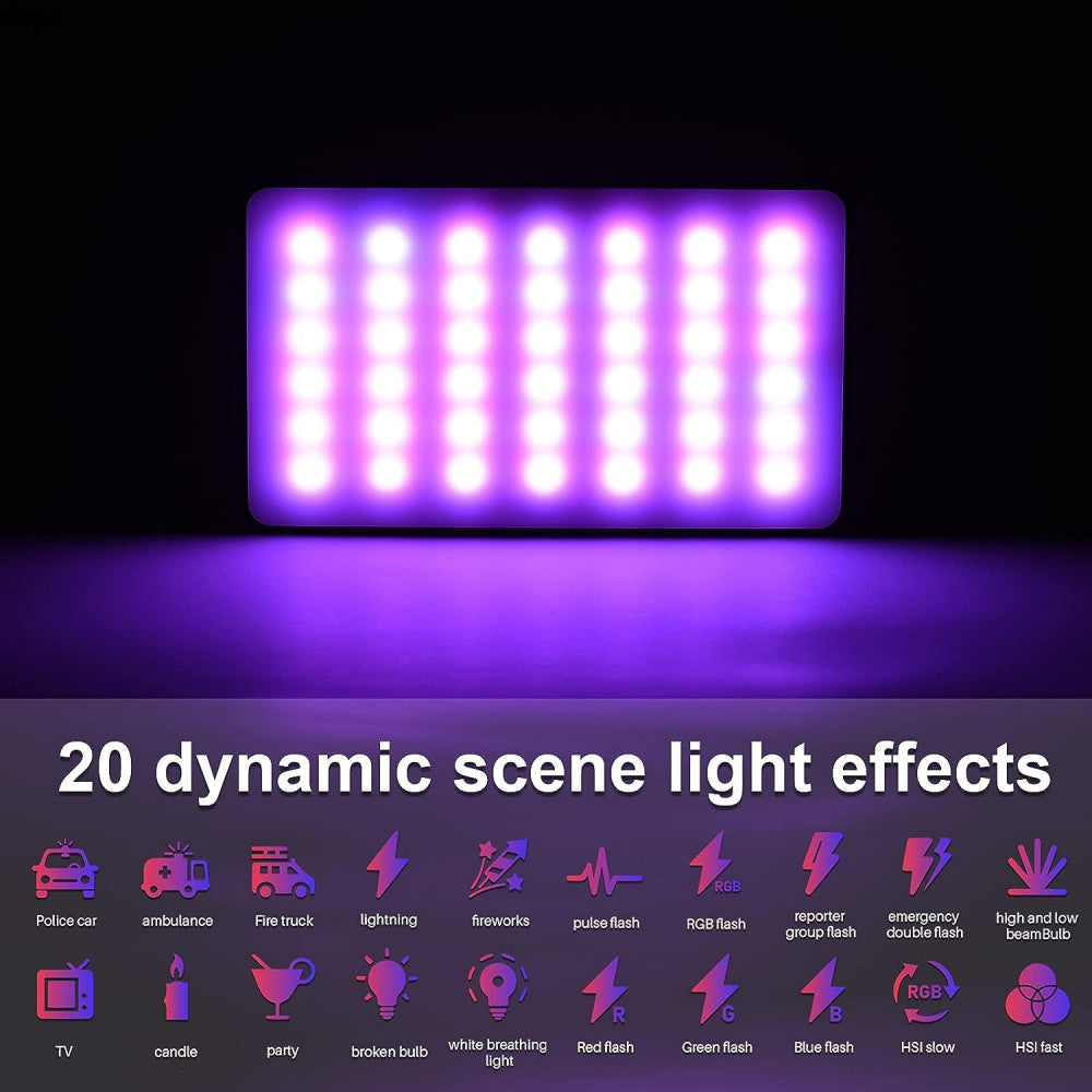 Лампа видеосвет LED W140 RGB 8W LED 140pcs color 2500-9000K CRI95+ Battery 3100mAh