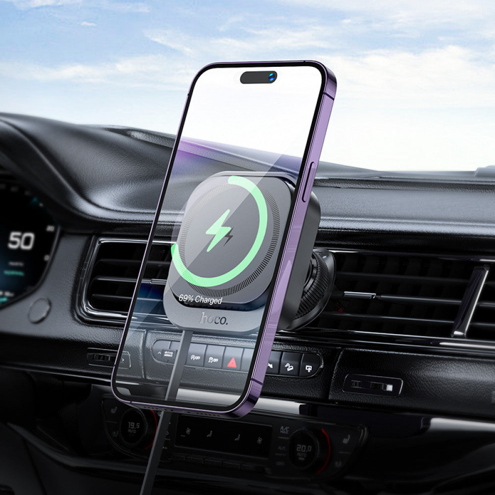 Car Holder - Hoco HW23 Magic magnetic wireless fast charging