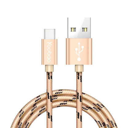 Кабель USB C 2A (1m) Yoobao YB415C — Gold