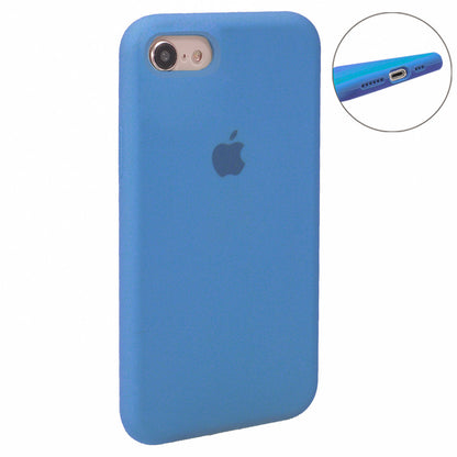 Original Silicone Case Full Size iPhone 7 ; 8 ; SE 2020 — Blue Bird Feather