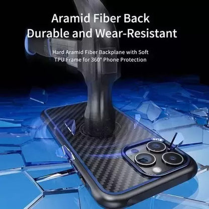 Накладка Чехлы Rock Kevlar Series TPU Case with Magsafe iPhone 15 Pro — Titanium Blue