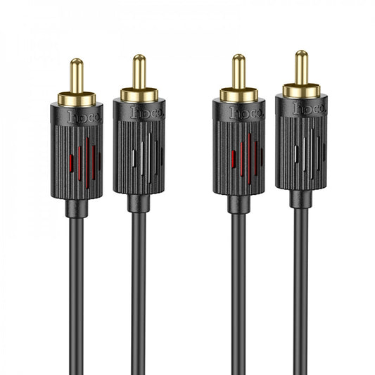 Cable 2 RCA To 2 RCA (1m) Hoco UPA29 — Black