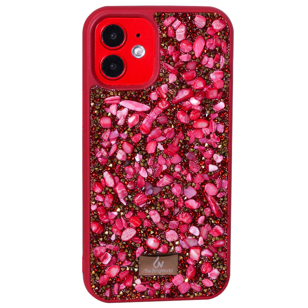 Bling World Stone Diamond TPU Case iPhone 12 Mini 5.4" — Red