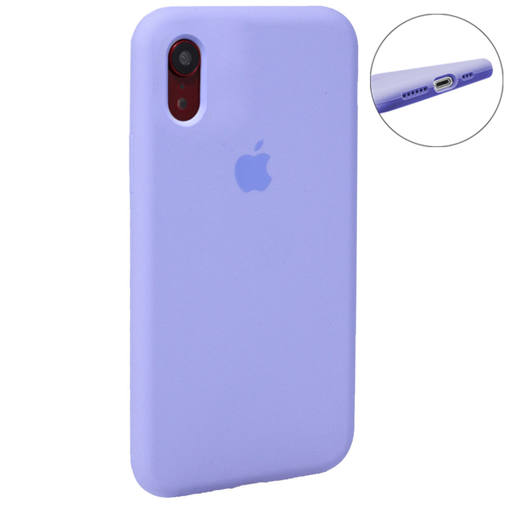 Original Silicone Case Full Size iPhone Xr — Lavender (41)