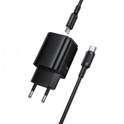 Home Charger | 30W | PD | QC3.0 | C to C Cable (1m) — Borofone BAS85A