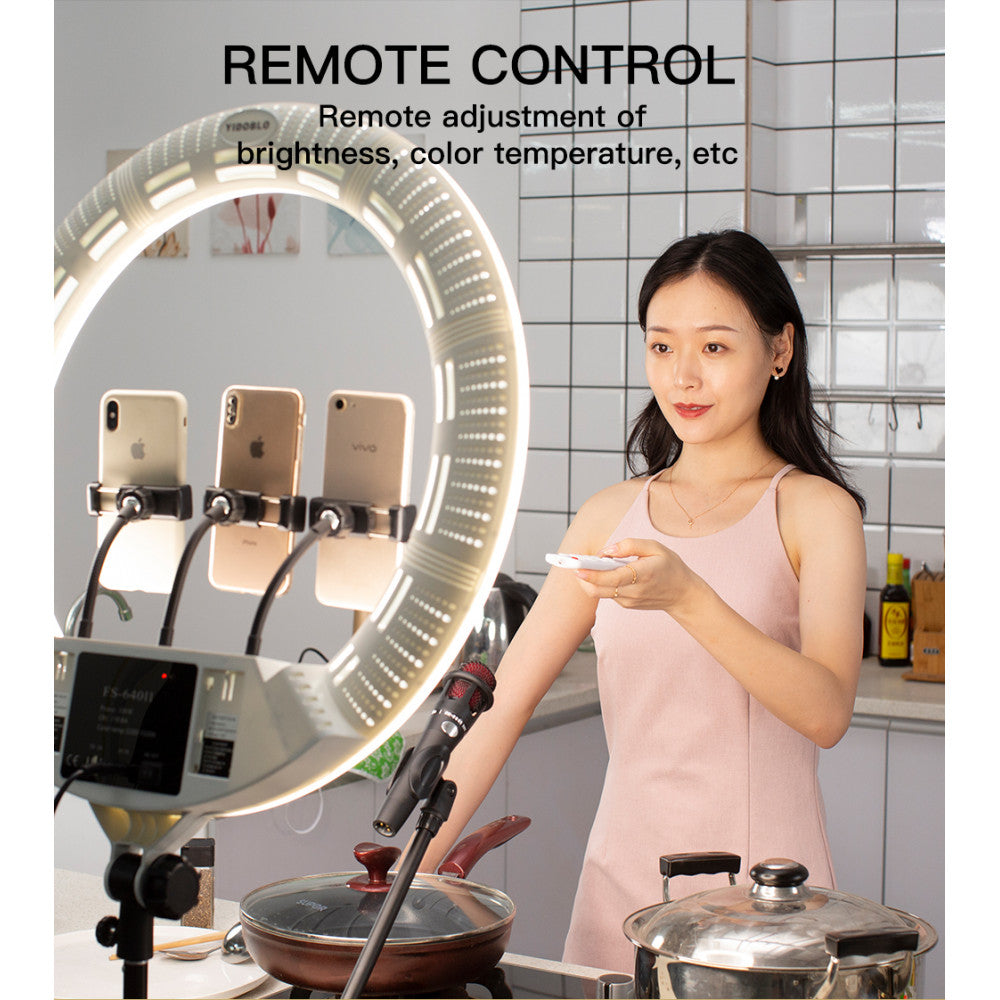 Лампа Кільцева LED Veron FS-640 II 55см 100W 3200-5500K white з дзеркалом